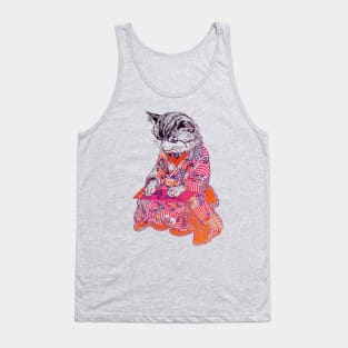 Cat musician Tank Top